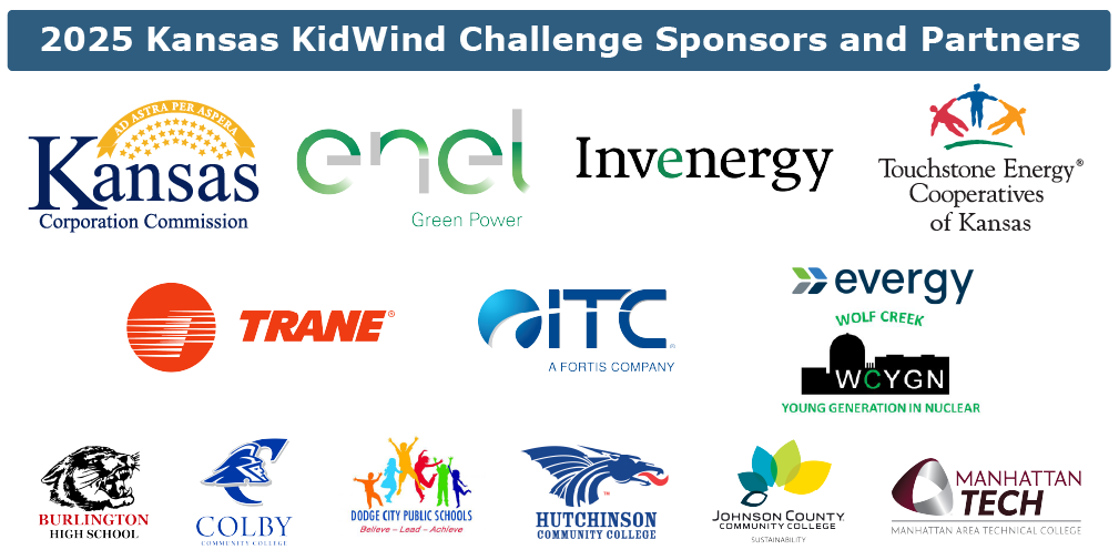 Logos for 2025 KidWind Challenge Sponsors