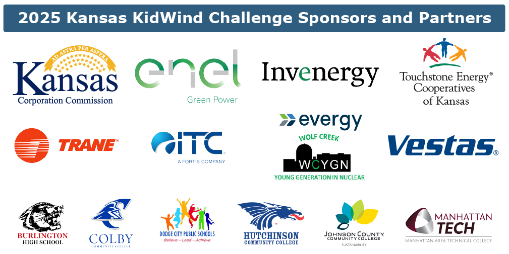 Logos for 2025 KidWind Challenge Sponsors
